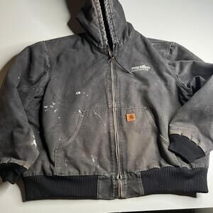 Carhartt J140 Black Duck Active Jacket 2XL Regular USA‎ Workwear Hooded